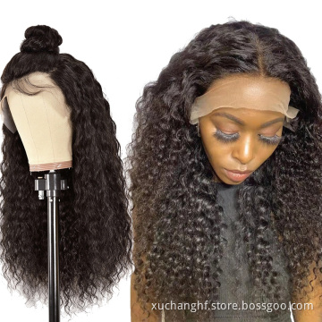 Cheap Wet And Wavy Transparent Lace Frontal Wig For Women Brazilian Virgin Human Hair Water Wave Hd Full Lace Front Wig Vendor
